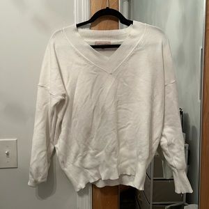 White v neck sweater